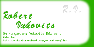 robert vukovits business card